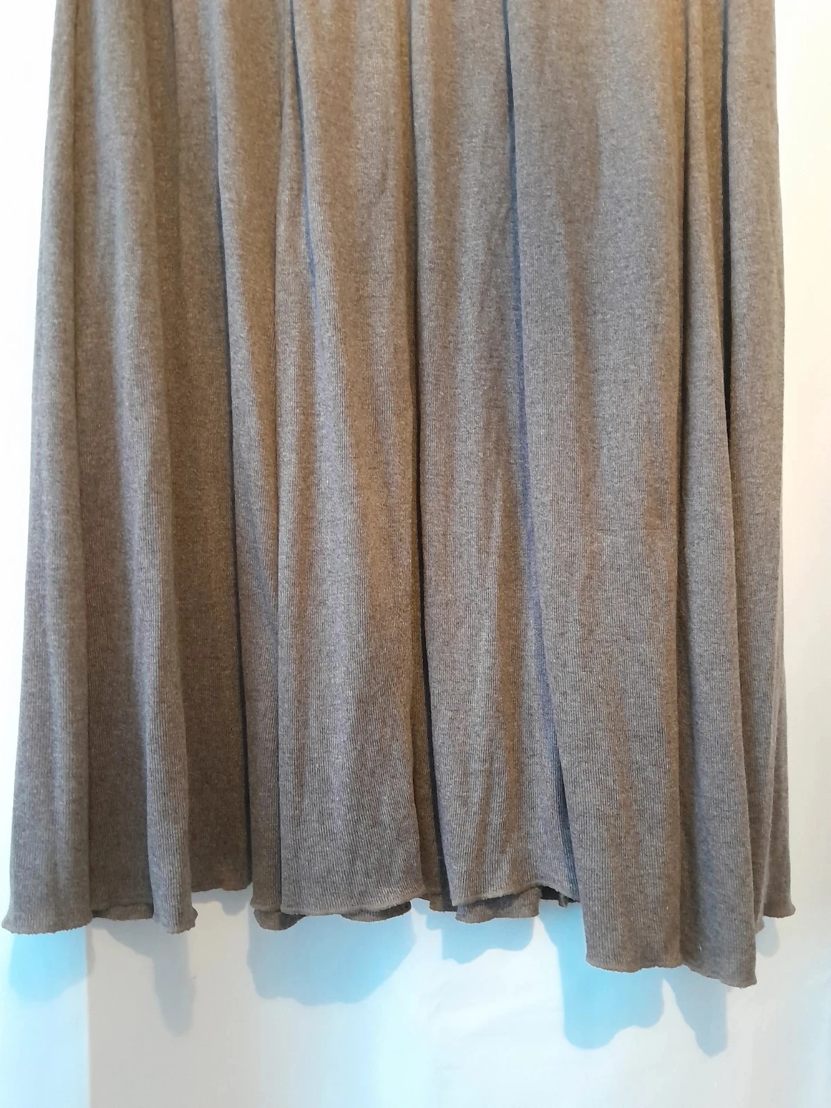 Maxi falda de malla, Talla 38, color marrón topo – photo 2